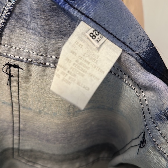 Moschino Jeans Stretch Satin Blue White Pants The Nanny - Picture 9 of 11